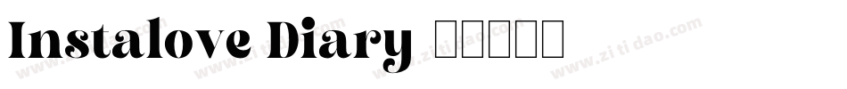 Instalove Diary字体转换